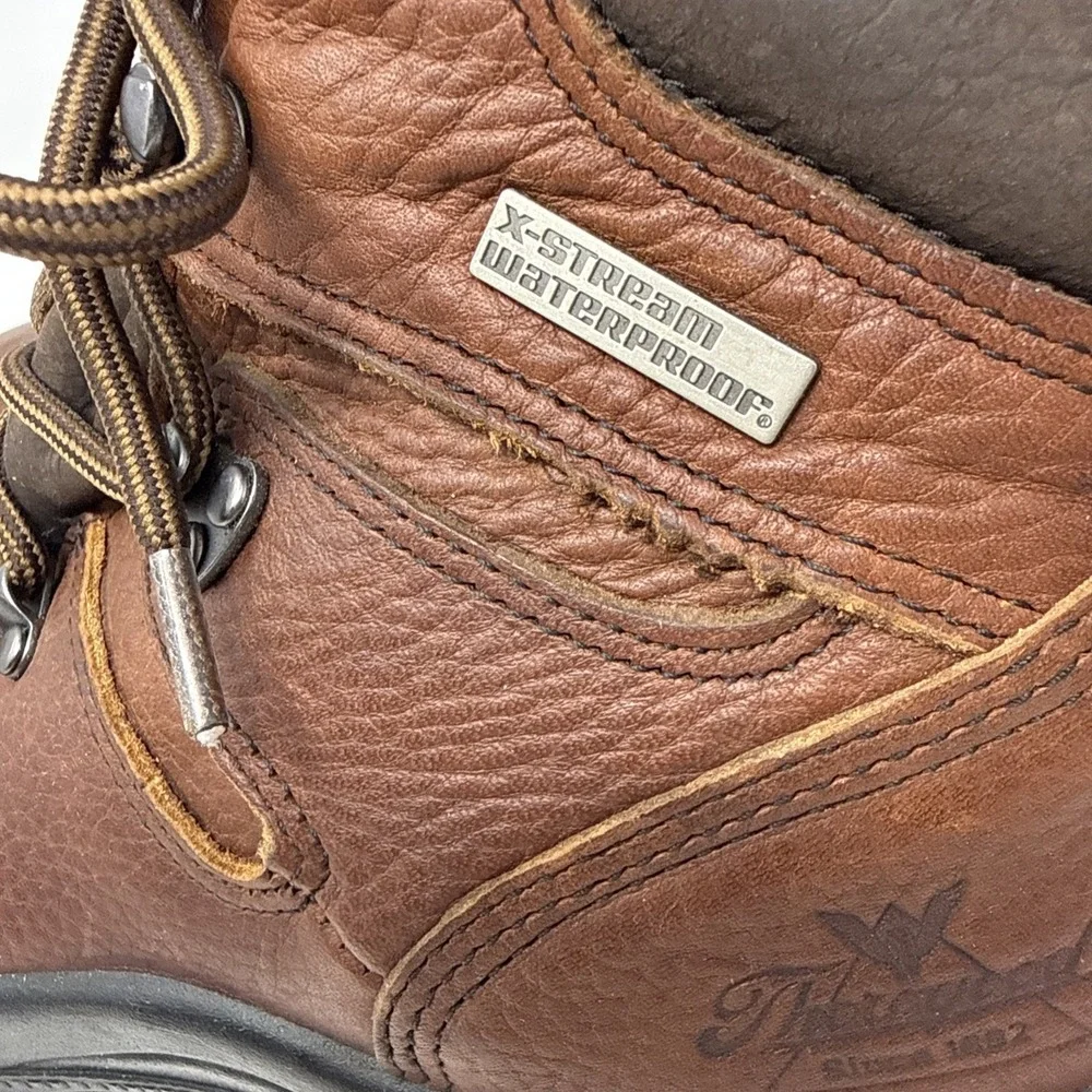 Thorogood Omni Series Men's 9 D shoes brown leather steel toe work boots Xstream